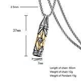 Star of David Necklace Men Bullet Six-Pointed Star YG-02