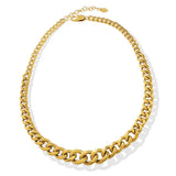 Stainless Steel Cuban Chain Necklace Hip-hop Unisex Jewelry
