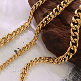 Stainless Steel Cuban Chain Necklace Hip-hop Unisex Jewelry