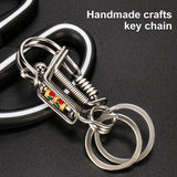 Colorful Engraved Charm Keychain, Men's Trinket Style