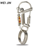 Colorful Engraved Charm Keychain, Men's Trinket Style