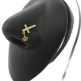 Heart Shape Stainless Steel Nose Ring with Gem Dangle