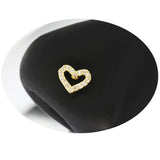 Heart Shape Stainless Steel Nose Ring with Gem Dangle