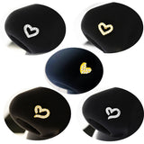 Heart Shape Stainless Steel Nose Ring with Gem Dangle
