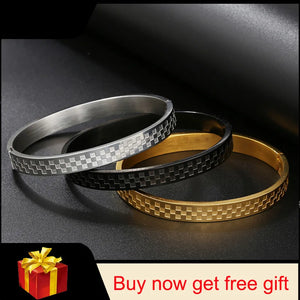 Stainless Steel Oval Bangle Men&rsquo;s Jewelry Bracelet