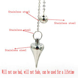 Stainless Steel Reiki Natural Stone Pendant