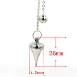 Stainless Steel Reiki Natural Stone Pendant