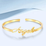 Custom Engraved Stainless Steel Name Bracelet for Women