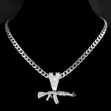 AK47 Gun Pendant Chain Necklace Hip Hop Punk Jewelry