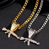 AK47 Gun Pendant Chain Necklace Hip Hop Punk Jewelry