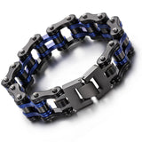 Men's Stainless Steel Geometric Shapes Cycling Chain Bracelet