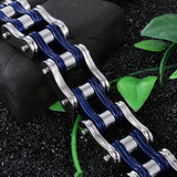Men's Stainless Steel Geometric Cycling Chain Bracelet