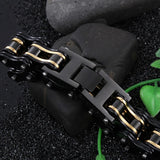 Men's Stainless Steel Geometric Shapes Bracelet Cycling Chain Jewelry