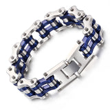 Men's Stainless Steel Geometric Cycling Chain Bracelet