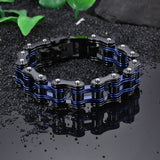 Men's Stainless Steel Geometric Shapes Cycling Chain Bracelet
