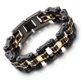Men's Stainless Steel Geometric Shapes Bracelet Cycling Chain Jewelry