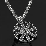 Slavic Logo Vintage Pendant Necklace Stainless Steel Chain