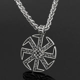 Slavic Logo Vintage Pendant Necklace Stainless Steel Chain