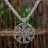 Slavic Logo Vintage Pendant Necklace Stainless Steel Chain