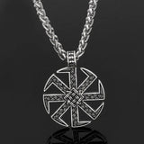 Slavic Logo Vintage Pendant Necklace Stainless Steel Chain