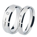 Creative Cross Couple Rings Stainless Steel