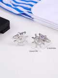 Navy Sailboat Rudder Cufflinks for Men and Women