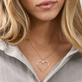 Personalized Stainless Steel Heart Diamond Necklace for Girlfriend