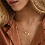 Personalized Stainless Steel Heart Diamond Necklace for Girlfriend
