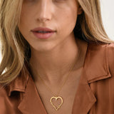 Personalized Stainless Steel Heart Diamond Necklace for Girlfriend