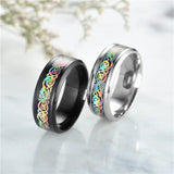 Colorful Dragon Stainless Steel Ring for Men