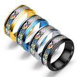 Colorful Dragon Stainless Steel Ring for Men