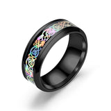 Colorful Dragon Stainless Steel Ring for Men