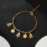Stainless Steel Stamen Rose Bracelet - Romantic Christmas Gift