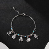 Stainless Steel Stamen Rose Bracelet - Romantic Christmas Gift