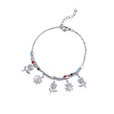 Stainless Steel Stamen Rose Bracelet - Romantic Christmas Gift