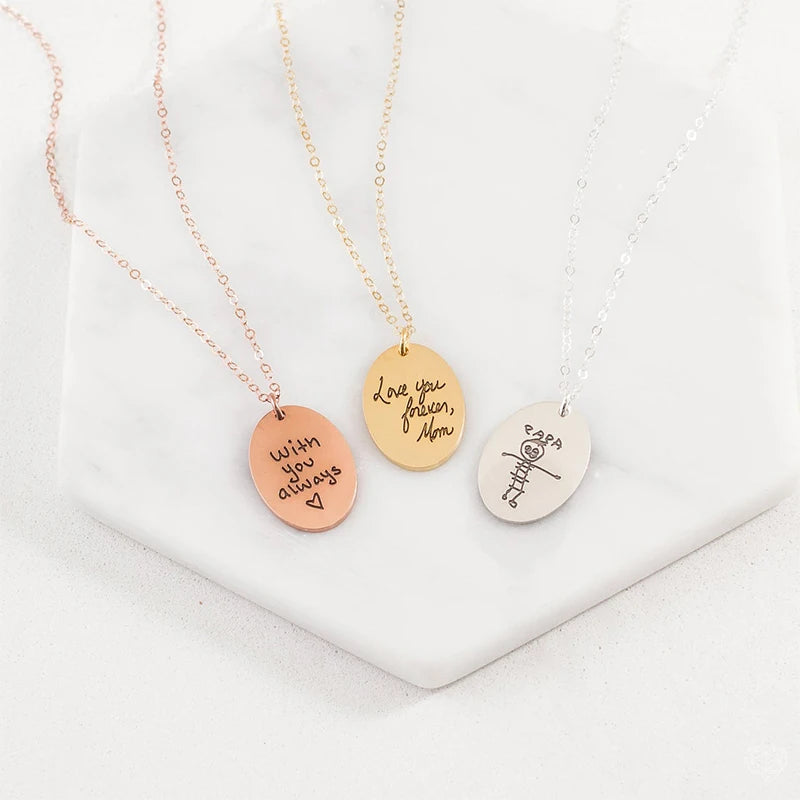 Memorial Fingerprint Necklace for Grandma