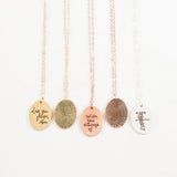 Memorial Fingerprint Necklace for Grandma