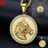 Stainless Steel Zodiac Horse Pendant