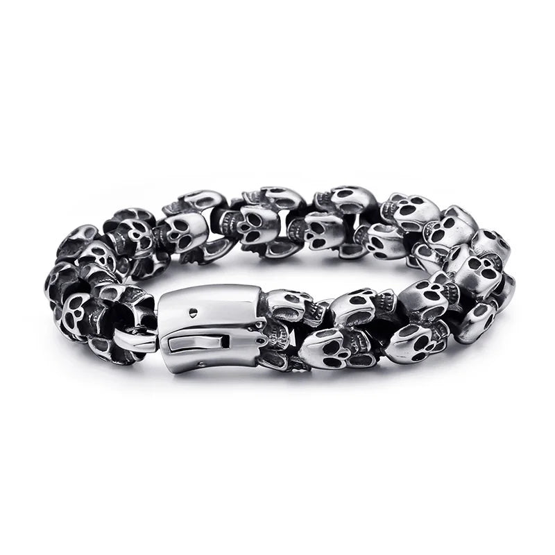 Punk Skull Titanium Steel Men's Bracelet
