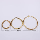 Stainless Steel Hoop Earring Set for Women and Children - 30mm 40mm 50mm