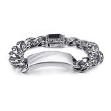 Men's Retro Stainless Steel Bracelet with Rose Pattern