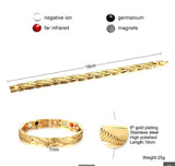 Stainless Steel Magnet Bracelet 18K Female Jewelry Bangle 7mm