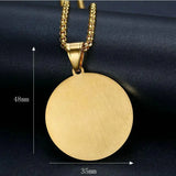 Stainless Steel Men's Bergamot Pendant Buddhist Buddha Hand Prayer Pendant