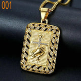 Stainless Steel Men's Bergamot Pendant Buddhist Buddha Hand Prayer Pendant
