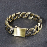 Men's Stainless Steel Bracelet European American Bronze Titanium