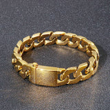 Men's Stainless Steel Bracelet with Bronze Titanium Steel Design