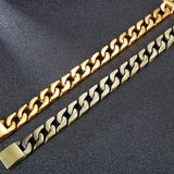 Men's Stainless Steel Bracelet with Bronze Titanium Steel Design
