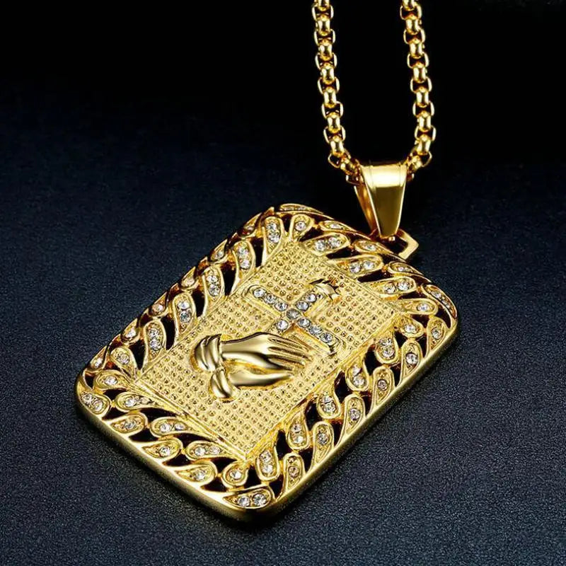 Stainless Steel Men's Cross Pendant