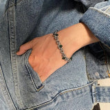 Stainless Steel Jade Green Pearl Bracelet for Men and Women