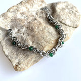 Stainless Steel Jade Green Pearl Bracelet for Men and Women
